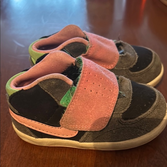 Nike Pink and Black Sneakers with Strap - Picture 1 of 5